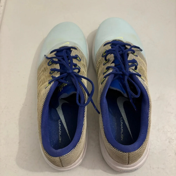 Nike women’s Lunar Empress 2 Glacier blue volt 819040-401 Golf cleats size 9.5 - Picture 7 of 12